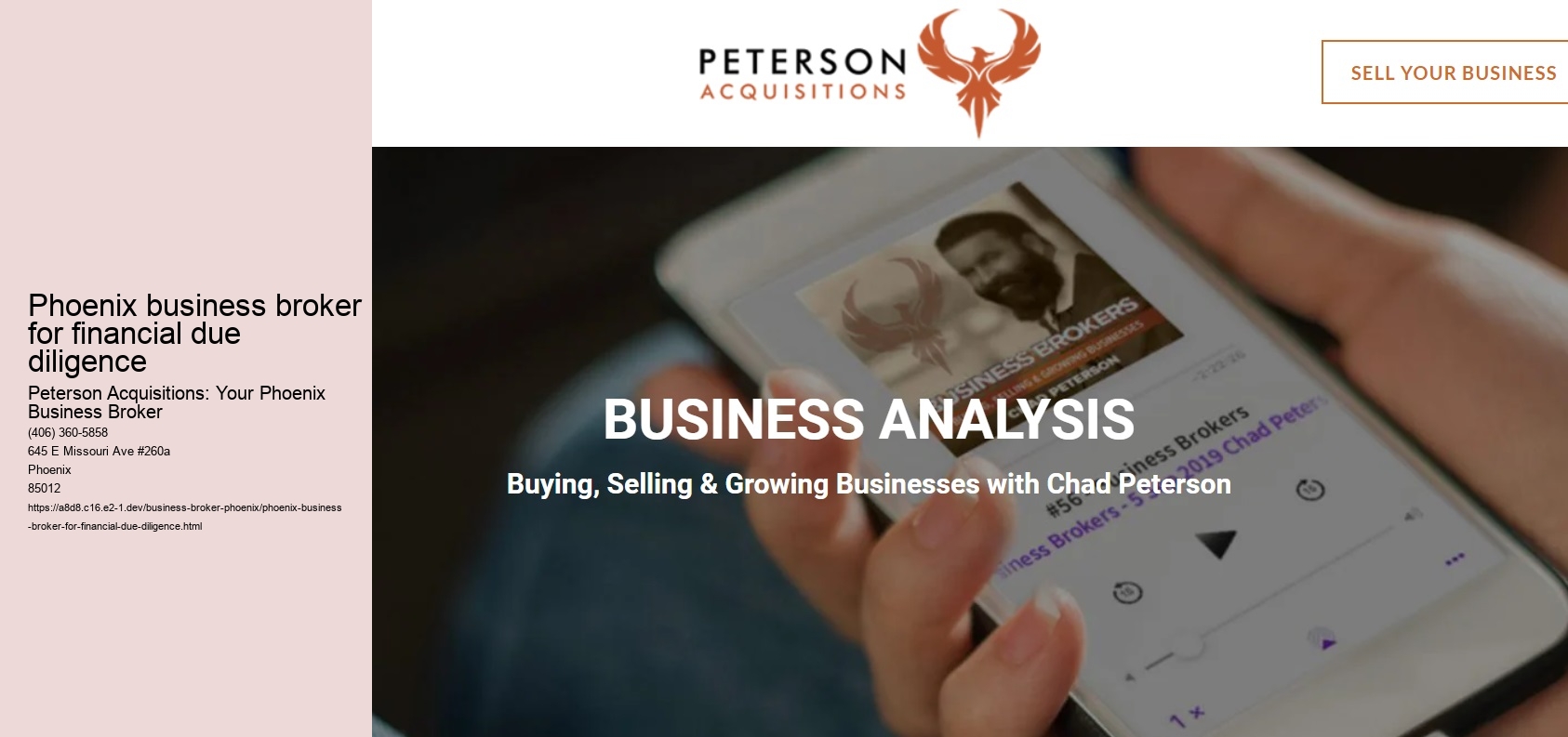 Phoenix business broker for financial due diligence