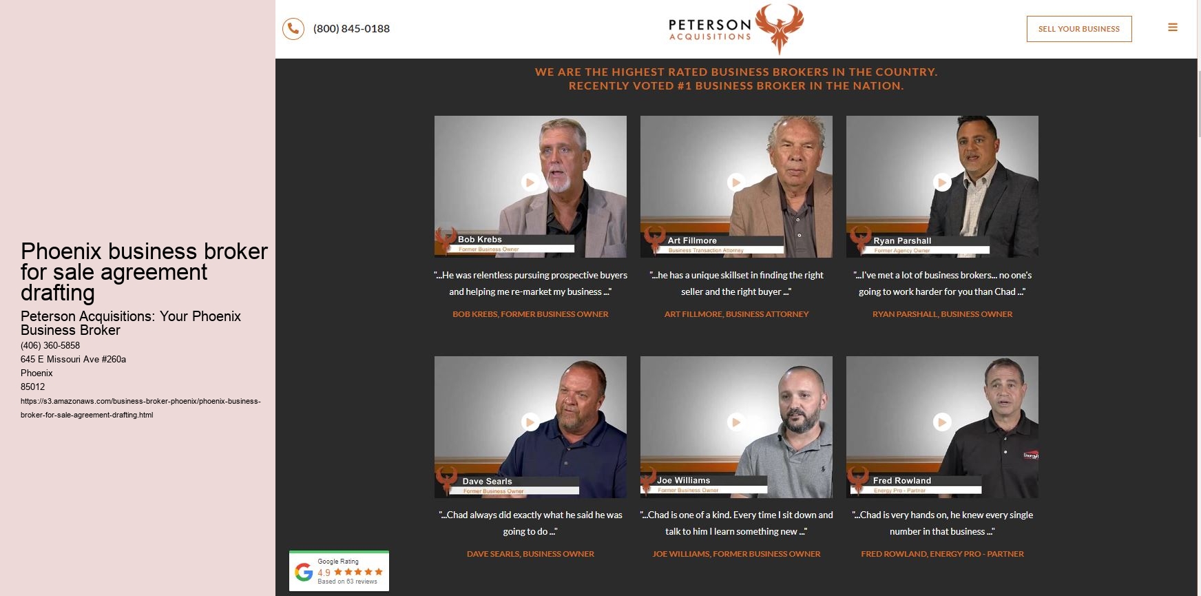 Phoenix business broker for sale agreement drafting
