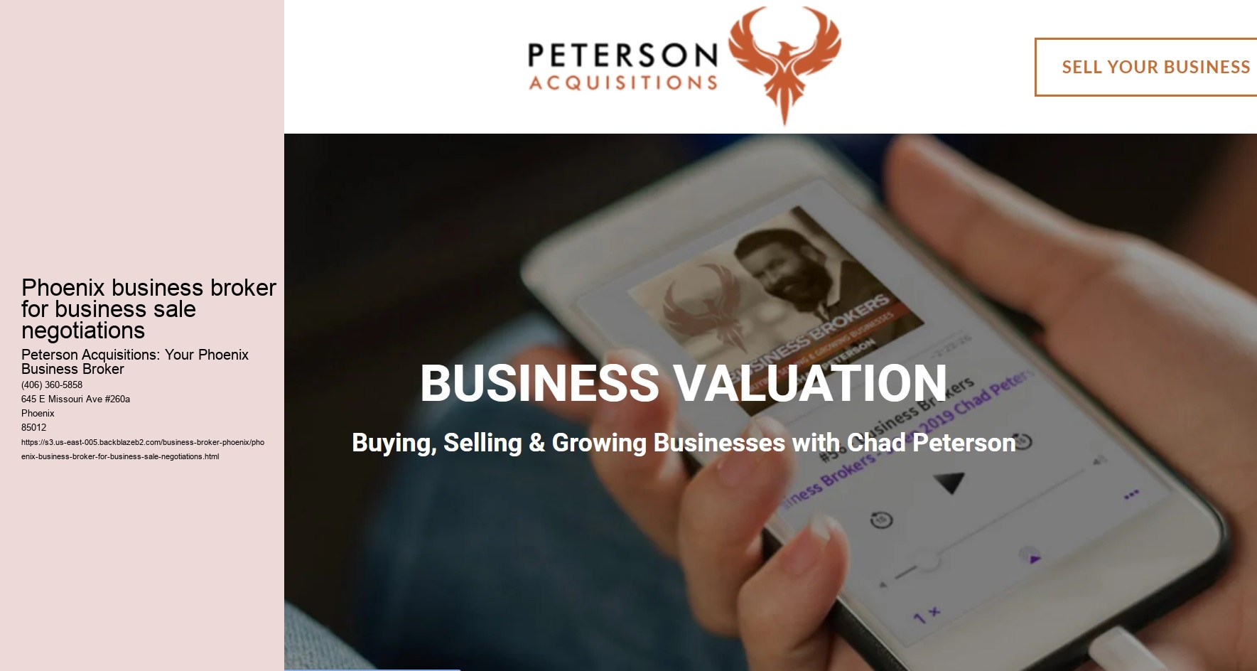 Phoenix business broker for business sale negotiations